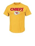 NFL Kansas City ChiefsメンズQB Spyプログラム半袖ベーシックTシャツ、XL、イエローゴールド