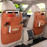 VORCOOL Car Back Seat旅行ストレージバッグBackseat Organizer Felt 6-pocket Kids Toys for Ipadティッシュボックスペン(ダークグレー