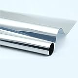 Decocar 90cm200cm ガラス透明 窓 断熱フィルム 窓ガラスフィルム めかくしシート 窓 フィルム 外から見えない マジックミラー マジックミラー 紫外線カット シルバー 銀色