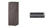【 専用受皿 付き 】 ビアス クアドラ 40 x 100 cm 【 グレー 】 ＜当店は 苗 種 鉢 培養土 ニーム の専門店＞