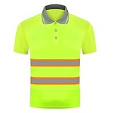 [YOWESHOP] カスタマイズ 安全 Tシャツ 反射Tシャツ 安全ベスト 高視認性反射Tシャツ ユニセックス 夜間作業 工事現場 警備員用 (3XL, (T) イエロー 2)