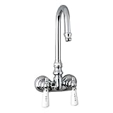 Barclay 4052-PL-CP Gooseneck Tub Filler with Porcelain Lever Handles [並行輸入品]