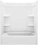 スターリング71370120 – 0 Ensemble Medley series-7137 60-inch X 30インチx 73-inchバス/シャワー右側ドレイン付き、ホワイト