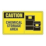 Accuform LRAD607VSP Adhesive Label, Legend "CAUTION X-RAY RADIATION. AUTHORIZED", 5" Height, 5" Leng