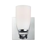 Alico照明bv1521 – 10 – 15 Vanity、クローム仕上げwithホワイトオパールガラスシェード