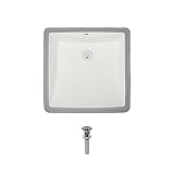 Mr Direct u2230-bisque磁器アンダーマウントシンクバスルームのアンサンブル 7.50 x 17.00 x 17.50 inches シルバー U2230-B-PUD-C 1