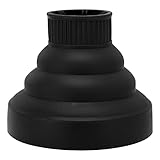 ヘアドライヤーディフューザーアタッチメント、プロ仕様の折りたたみ式シリコンエキスパンドユニバーサルヘアディフューザー軽量折りたたみ式ポータブルトラベル長持ちするブロードライヤーノズル、ナチュラルカーリーヘア用(ブラック)