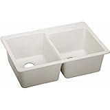 エルケイ住宅用elx250rrt0クォーツLuxeダブルボウルトップマウントシンク、リコッタ、33 " x 22 " x 9 – 1 / 2 "