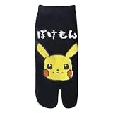 スモール・プラネット(Small Planet) ポケットモンスター 足袋ソックス ピカチュウ フェイス ブラック レディース
