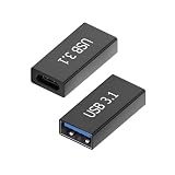 USB 3.1 変換アダプタ Type C メス - USB A メス 中継アダプタ 急速充電 5Gbps高速データ転送 高耐久性 アルミニウム合金シェル 軽量 に適用PC/Mac Book/Android/等Type C（2個）