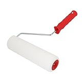 uxcell ペイントローラー ローラーバケ メタル スポンジ ホワイト レッド