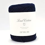 【5玉2袋セット】横田 DARUMA トラッドコットン100 手編糸 コットン100％ col.10 ネイビー 25g 約108m 10玉セット 3464