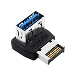 CY USB 3.1 フロントパネルヘッダー オス Type-E - Type-A USB3.0 メス データアダプター マザーボード用 90 度上向き角度