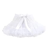 キッズ tutu チュチュスカート パニエ こども用 (白, M)