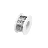 uxcell 抵抗線 ニクロム製 シルバートーン 0.5mm 24AWG 20m長さ