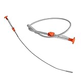 ドレインClogリムーバー、Newcomdigi 2個ヘアDrain ClogリムーバーRemoval DrainリリーフツールDrainクリーニングツール( 23.7インチ、33.5インチ)