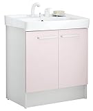 LIXIL(リクシル) INAX 洗面化粧台 D7シリーズ 間口750 両開きタイプ パステルピンク D7N4-755SY1-W/HP2W