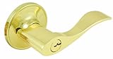 Ultra Hardware 95717 Lexington Wave Lever Combo Entry and Single Cylinder Deadbolt, Stainless Steel 