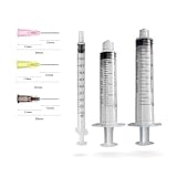 ฅnekonoteฅ インク注入用注射器 (シリンジ1ｍL、5mL、10mL)＆注射針(平カット18G、20G、22G 1.5cm) (各1本セット) 【国内検品】