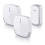 ワイヤレス チャイム Monmall インターホン 呼び出しチャイムセット 防水 防塵 無線 玄関ドアベル 36メロディー 4段階音量調節 受信機2個 送信機1個 増設可能