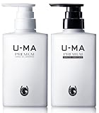 U-MA ウーマシャンプー薬用 スカルプケア エイジングケア アミノ酸 馬油 植物オイル ノンシリコン 日本製【医薬部外品】 (シャンプー（300ml）+コンディショナー（300ml）)