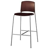 オリバー ダイニング ハイカウンターチェア スチール 布 ミディアムブラウン×パープル (S・CS-4145・MB・ST+FF-20D)