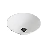 Kraus KCV-143-ORB Modern Elavo Ceramic Round Vessel Bathroom Sink with Pop Up Drain, Oil Rubbed Bron