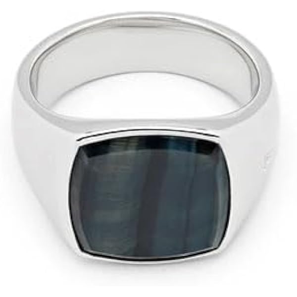 トムウッド シールドリング ブルーホークアイサイズ62 TOMWOOD - クッション リング (メンズサイズ) / CUSHION BLUE HAWK EYE