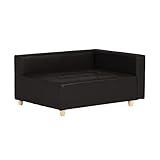 arne ベンチソファ ベンチ イス 背もたれ 肘掛け 片肘付き コーナーソファー Baggy DX-L 3×4 合成皮革 合皮 ダークブラウン