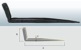 エイト　鉄製　角折釘　簾や提灯を釣ります　茶室金物　和釘　L75mm