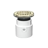 Oatey 82199 ABSハブベース一般用途Drain 6-inch CHR Grate、ラウンドリング、4インチ