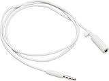 オーディオファン 延長ケーブル 3.5mm 4極端子用 ストレートタイプ 約80cm ホワイト