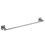 SUS 304 Stainless Steel Towel Bar Brushed Bathroom Square Wall Shelf Rack Hanging Towel [並行輸入品]