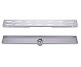 hanebath LinearシャワーDrainチャネルのPlat Grate、2 "センターコンセント、304ステンレススチール 24 Inch NL2402G01