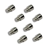 ＤＩＹパートナ－ 鉄製 ネジＷ１／４ ダボ棚受 金具 サイズ Φ８×６ｍｍ オン ８個(Ｗ１／４ ニッケル)