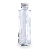 ガラス瓶角型150ml(スクリューキャップ付)(ガラス容器/オイル用空瓶 ハーバリウムオイル用 インテリア雑貨)