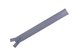 Y.K.K フラットニットファスナー 20cm 10本入 195パープルグレー FN20-195