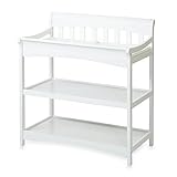クラシックCoventry Changingテーブルマットホワイトの棚、Includes Sturdy Changing Top withスラットと安全ストラップ、高品質の木製