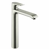 Hansgrohe 31183821 Metris E Single Hole Faucet Comfort, Brushed Nickel [並行輸入品]