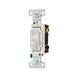 Eaton C1303-7LTW-L 15-Amp, 120-Volt Side and Push Wire Lighted Toggle Switch, White [並行輸入品]