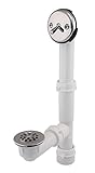 Americanバルブtd1crtl Bath Drain 1 – 1 / 2インチTripレバーホワイトポリパイプトリム、クローム