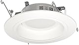 Halo Recessed RL560WH6927 90 CRI 2700K LED Retrofit with White Trim, 5"/6", Warm White [並行輸入品]