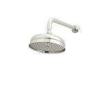 Rohl 1037/8PN 8-Inch Diameter Bordano Shower Rose Showerhead with Easy Clean Anti-Cal Spray Pattern 