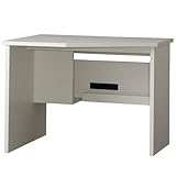 小島工芸 日本製 組立不要 健康仕様のFフォースター コンセント付きデスク 幅100cm デスク C1D-コーナーデスク左 ホワイト [奥行70cm 高さ74cm] 6110109