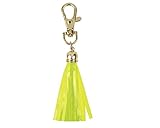 反射 フリンジ タッセルキーホルダー (黄色)