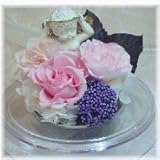 ドーム入りアレンジ天使のいる家-pink プリザーブドフラワー