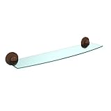 Allied Brass P1033/24-PNI 18 x 5 Glass Shelf Satin Chrome [並行輸入品]