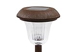 【プレゼントキャンペーン】【10本（10箱セット）】木目調 LED ソーラーライト スリムポール型 差込式 φ112×380mm （WD363A)（約0.38kg/本)
