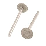 uxcell　ダイヤモンドマウントポイント ラワンドフラット 3mm x 12mm 4個入り メタル T状