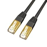 GSPOWER LANケーブル cat7 10G通信 ゴールドメッキ 業務用 企業様向け サーバー用 カテゴリ7 (黒, 20m)